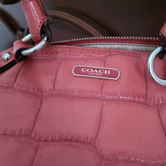 coach orange leather bag - Picture 3 of 6